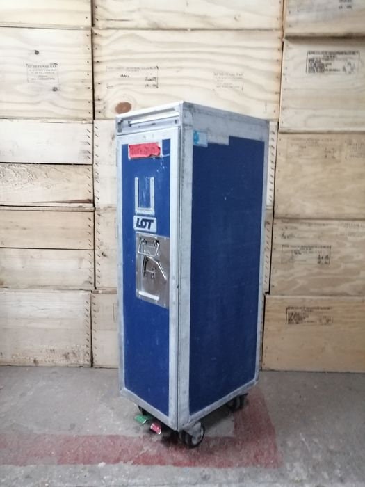 Original Aircraft Galley Cart LOT Polish Airlines - Airline ATLAS Trolley - Industrial Airplane Cart - Worldwide Shipping