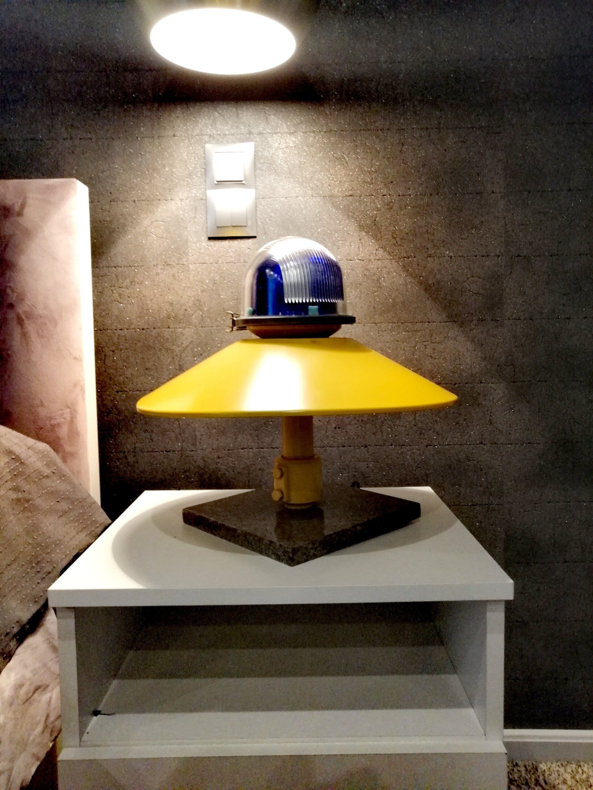 Vintage Airport Lamp | Taxiway Lamp by Tesla, Czechoslovakia, Restored - Industrial Aviation Design