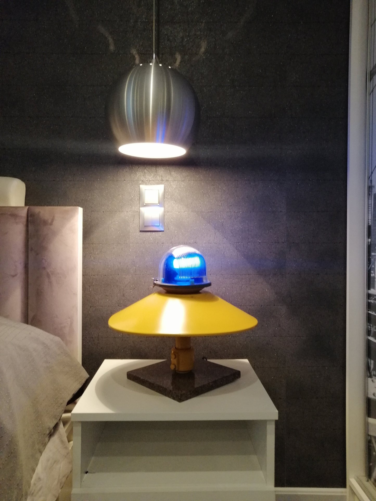 Vintage Airport Lamp | Taxiway Lamp by Tesla, Czechoslovakia, Restored - Industrial Aviation Design