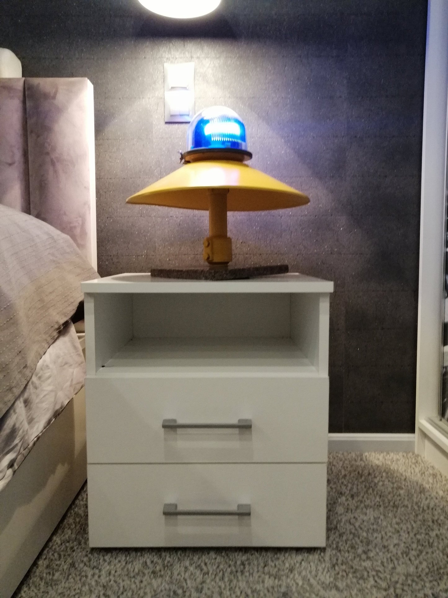 Vintage Airport Lamp | Taxiway Lamp by Tesla, Czechoslovakia, Restored - Industrial Aviation Design