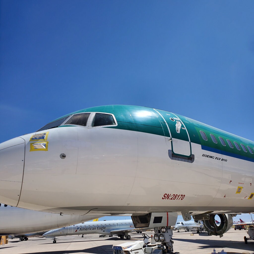 Aer Lingus - Boeing 757 – EI-LBT - Original Aircraft Skin Tag, Keychain, Luggage Tag, Collector's Aviation Tag - One of Kind
