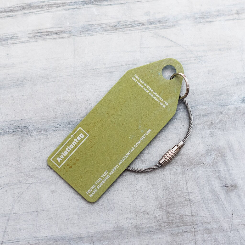Aer Lingus - Boeing 757 – EI-LBT - Original Aircraft Skin Tag, Keychain, Luggage Tag, Collector's Aviation Tag - One of Kind