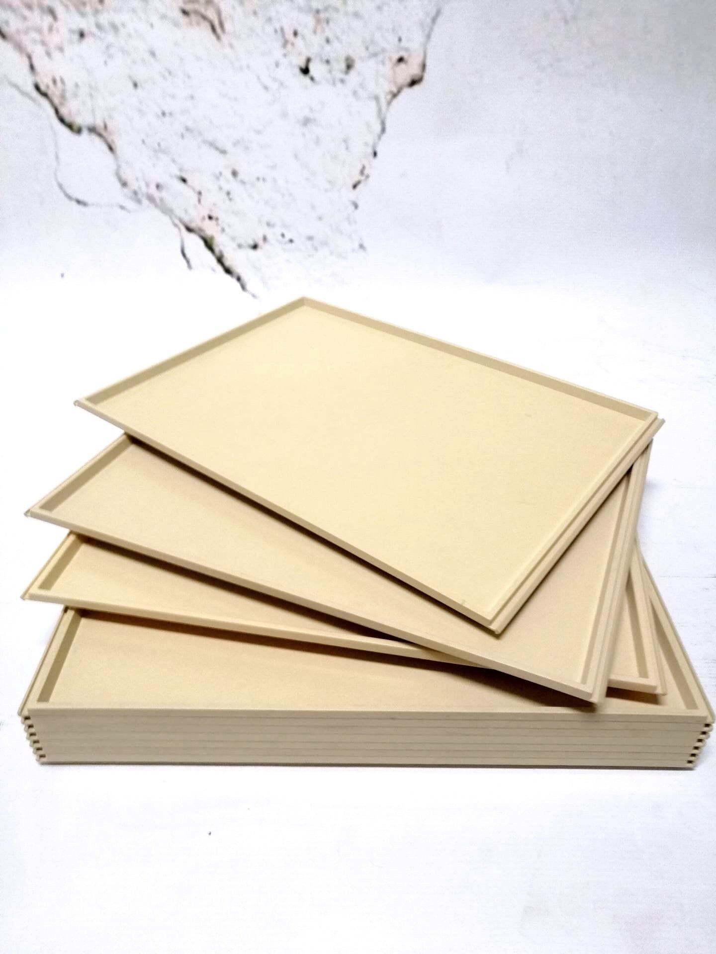 Lot of 10 Original Jet Airways Airline Serving Full Size Trays for Airline Galley Carts Trolleys - Airplane Boxes Containers - ATLAS