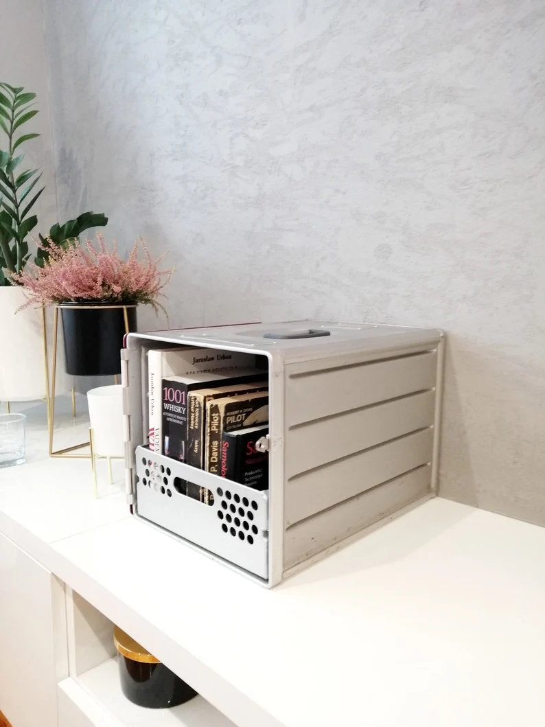 Airbus Transport International, Original Vintage Airline Galley Box, Aircraft Storage Container, Cabinet, Nightstand