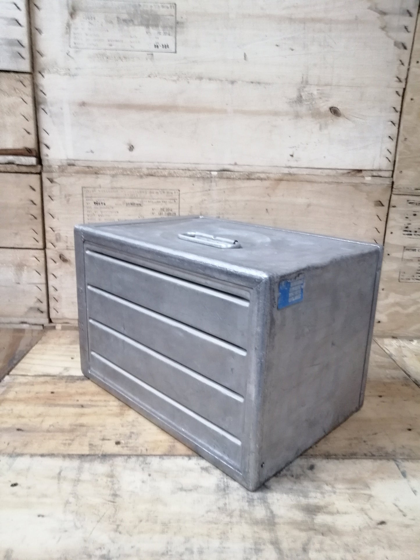 TEA - Trans European Airways, Original Airline Galley Box, Aircraft Storage Container, Industrial Cabinet