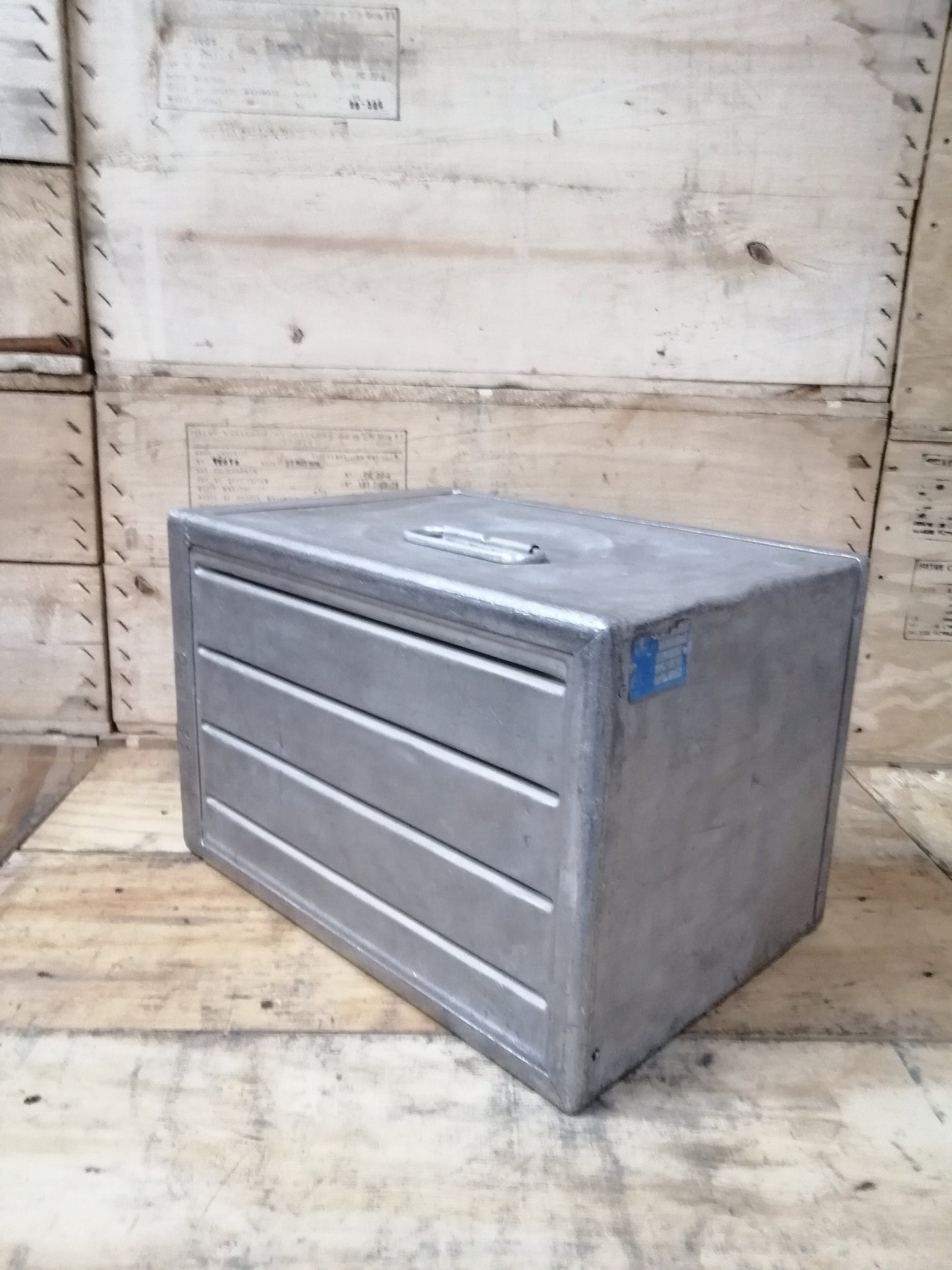 TEA - Trans European Airways, Original Airline Galley Box, Aircraft Storage Container, Industrial Cabinet