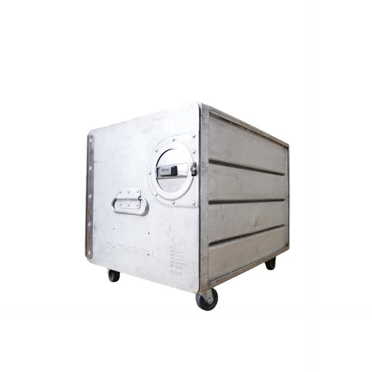 Continental Airlines -  Airline Galley Box, Aircraft Storage Container, Cabinet, Coffee Table, Side Table - 2 Drawers Included