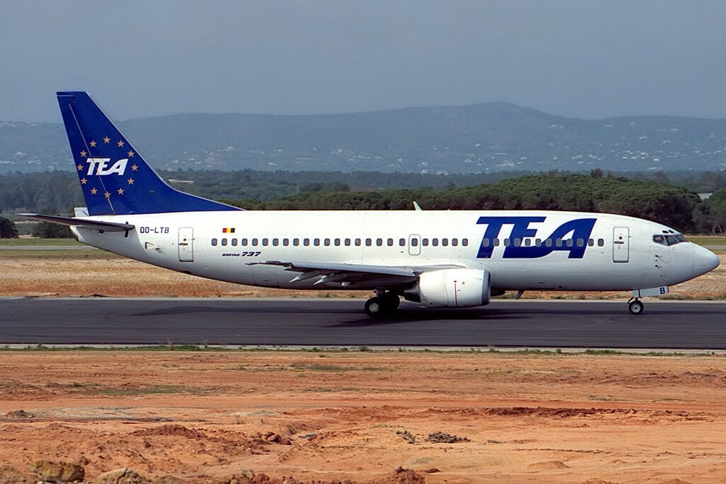 TEA - Trans European Airways, Original Airline Galley Box, Aircraft Storage Container, Industrial Cabinet