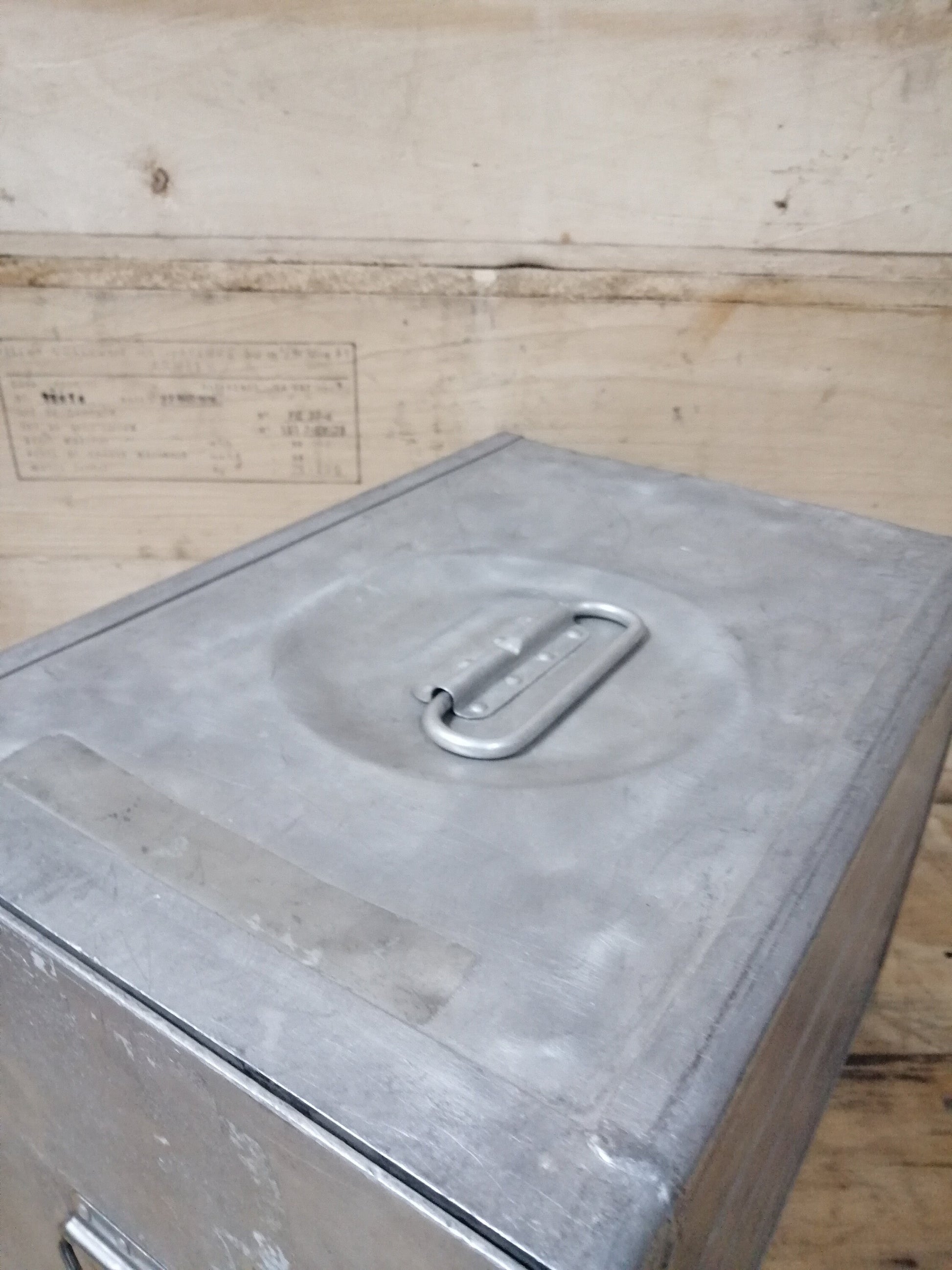 TEA - Trans European Airways, Original Airline Galley Box, Aircraft Storage Container, Industrial Cabinet