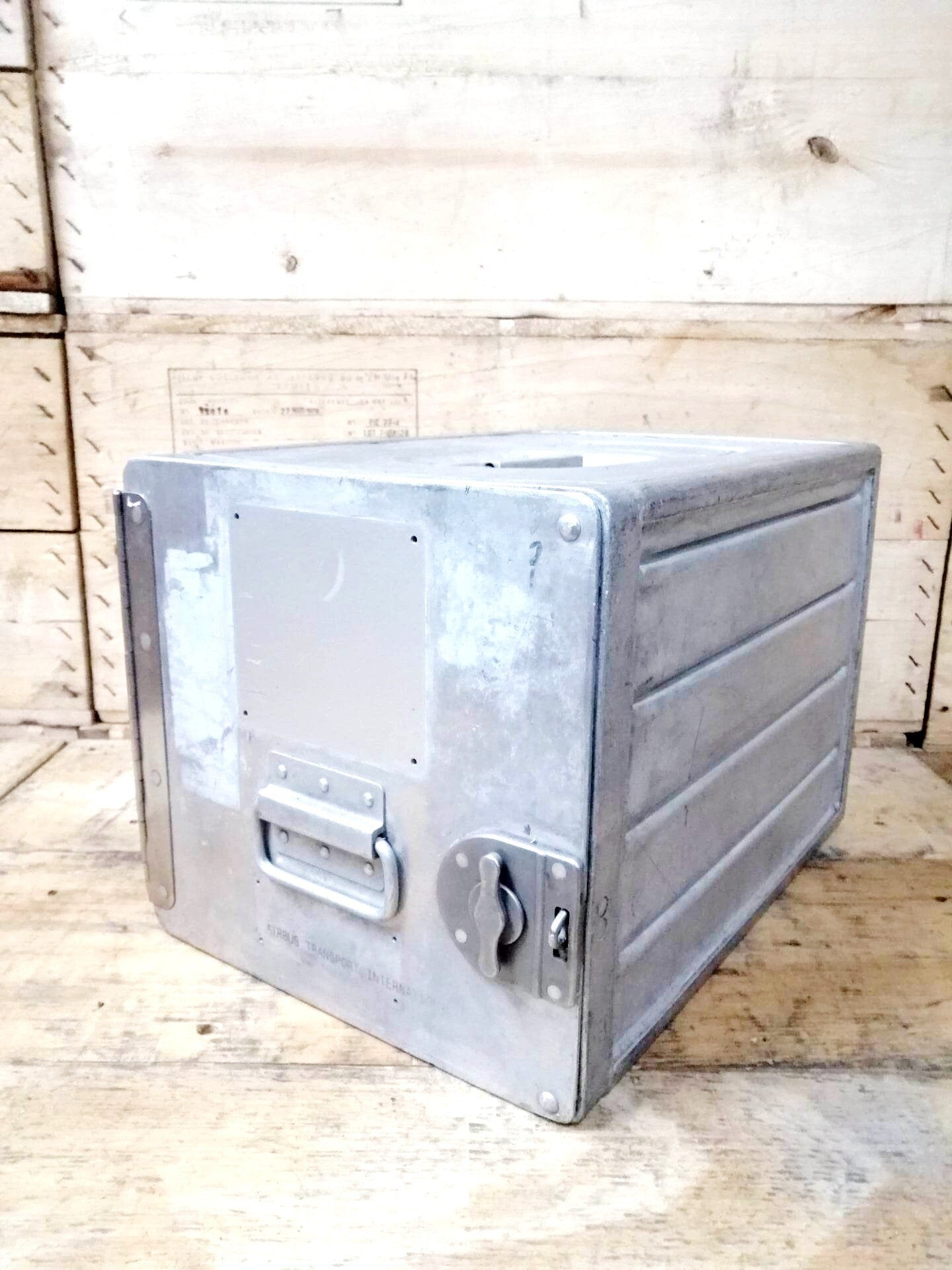 Airbus Transport International, Original Vintage Airline Galley Box, Aircraft Storage Container, Cabinet, Nightstand