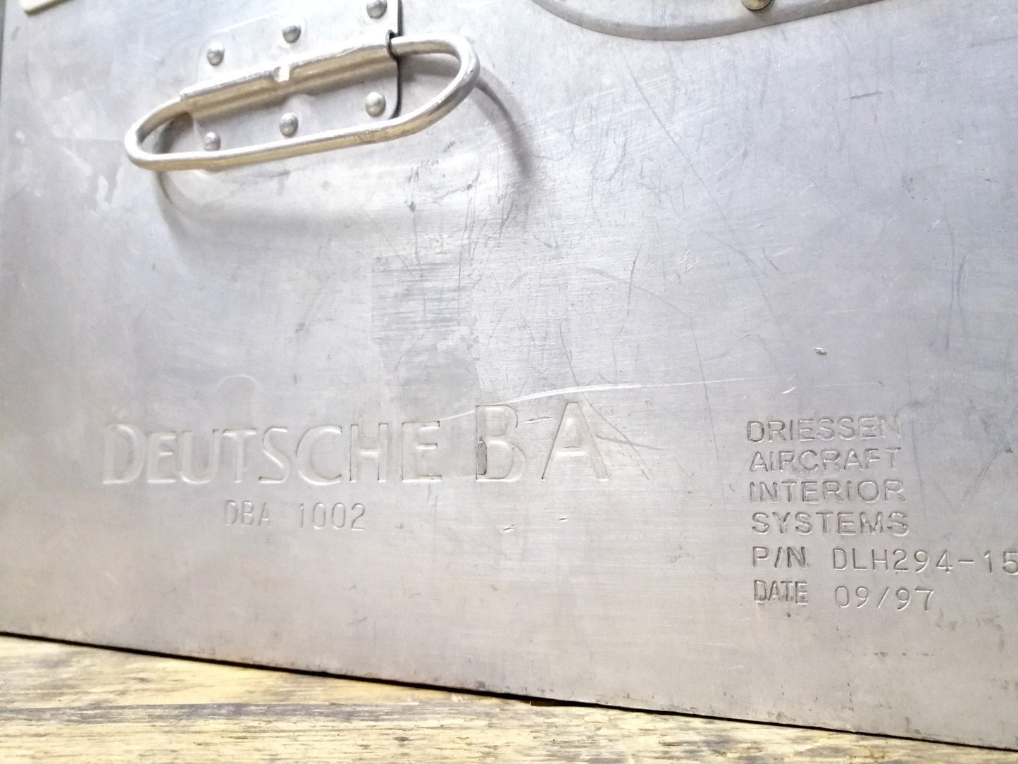 Deutsche BA, DBA, Delta Air, Original Vintage Airline Galley Box, Aircraft Storage Container, Industrial Cabinet, Night Stand