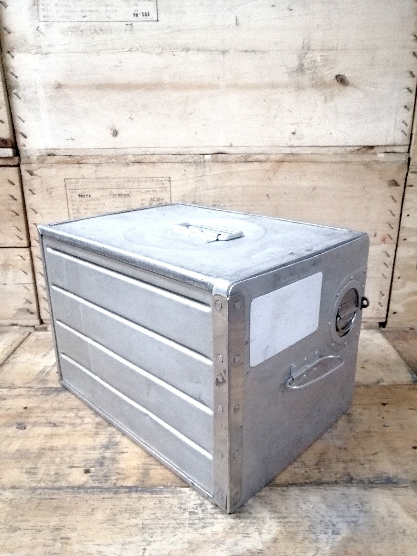 Deutsche BA, DBA, Delta Air, Original Vintage Airline Galley Box, Aircraft Storage Container, Industrial Cabinet, Night Stand