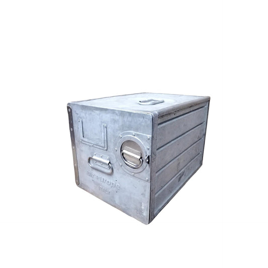 Air Europe (Italy) Original Vintage Airline Galley Box, Aircraft Storage Container, Industrial Cabinet, Night Stand