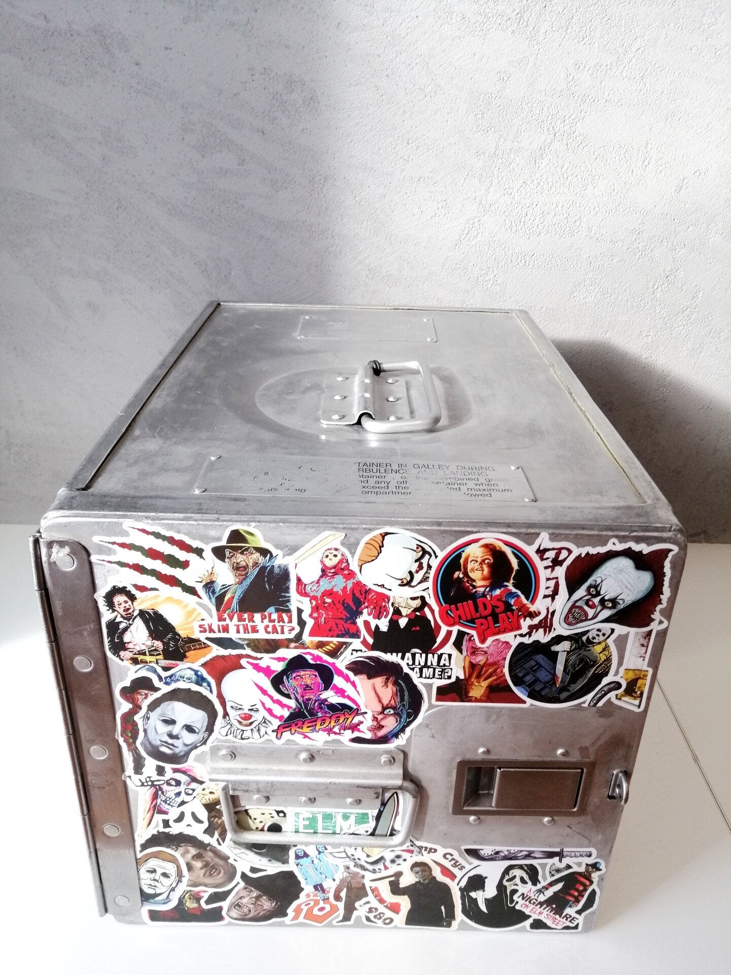 Airline Galley Container - Airplane Storage Container - Horror Stars Design - Nightstand, Industrial Cabinet, Side Table, Delta Airlines