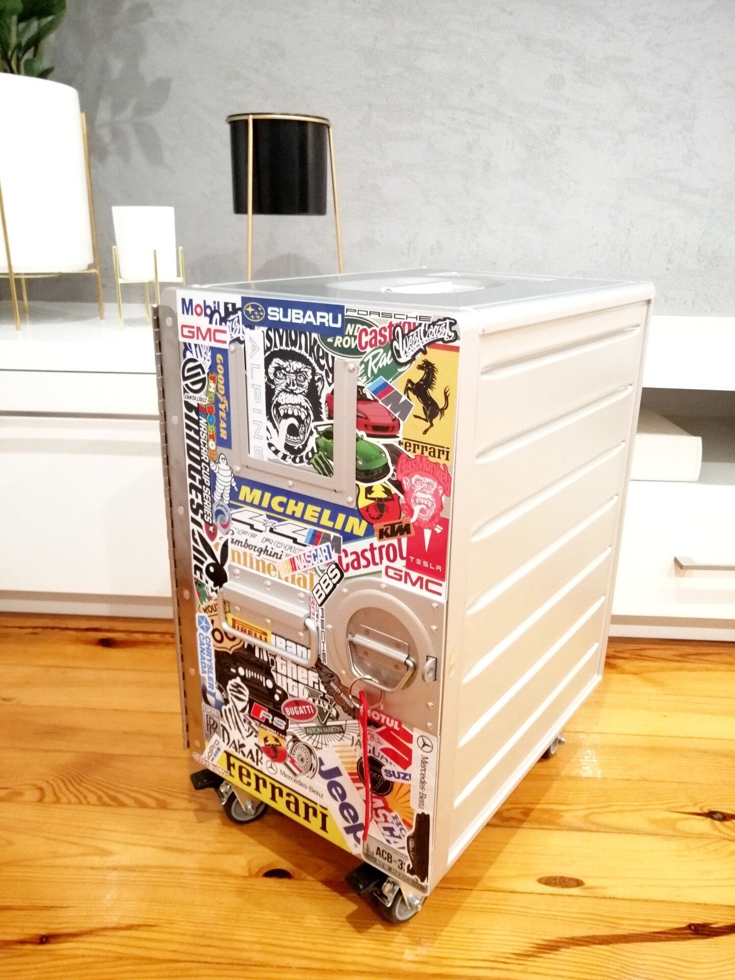 Brand New Airline Galley Container - Airplane Box - Automobilia Design - Nightstand, Industrial Cabinet, Side Table - 3 Drawers Included
