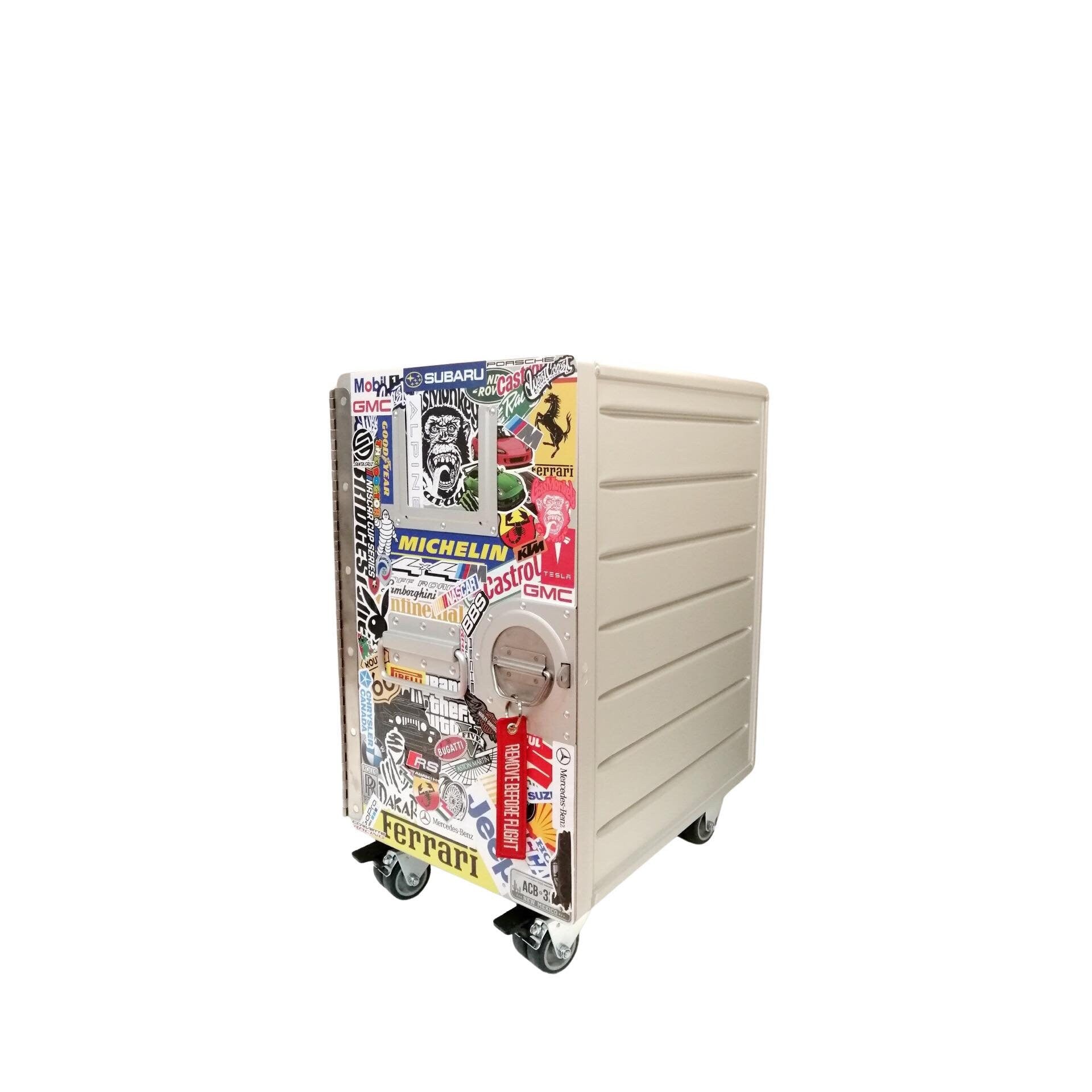 Brand New Airline Galley Container - Airplane Box - Automobilia Design - Nightstand, Industrial Cabinet, Side Table - 3 Drawers Included