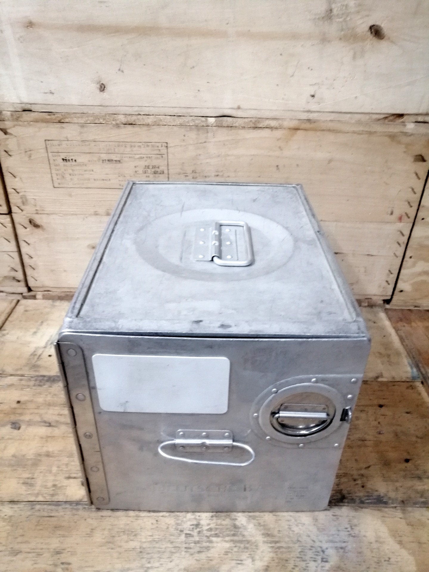 Deutsche BA, DBA, Delta Air, Original Vintage Airline Galley Box, Aircraft Storage Container, Industrial Cabinet, Night Stand