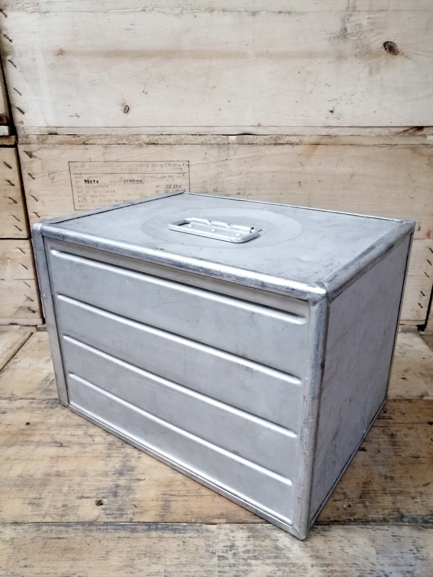Deutsche BA, DBA, Delta Air, Original Vintage Airline Galley Box, Aircraft Storage Container, Industrial Cabinet, Night Stand