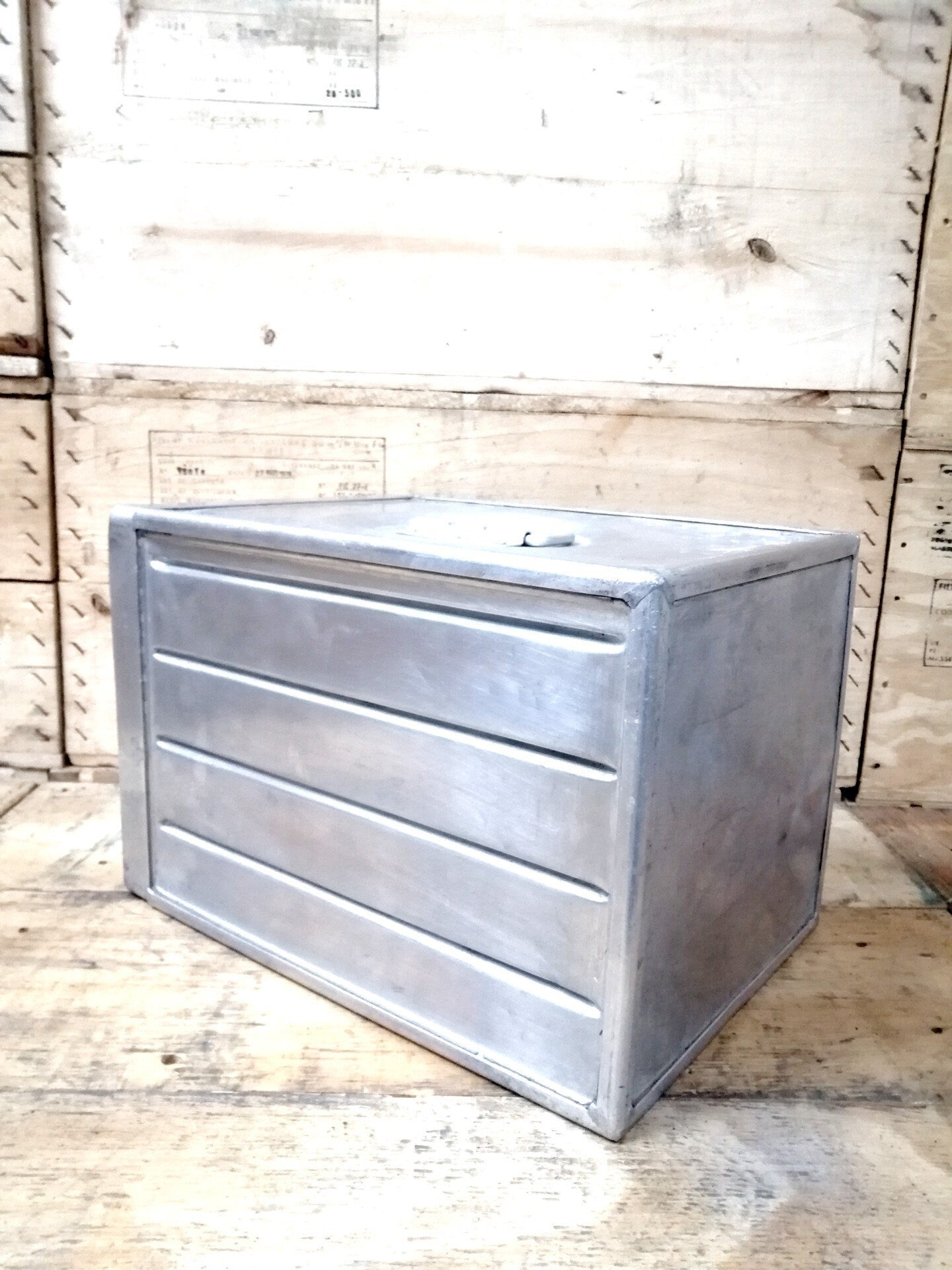 Original Vintage Airline Galley Box - Aircraft Container - World Airlines Logos Design - Sabena - 2 Drawers Included