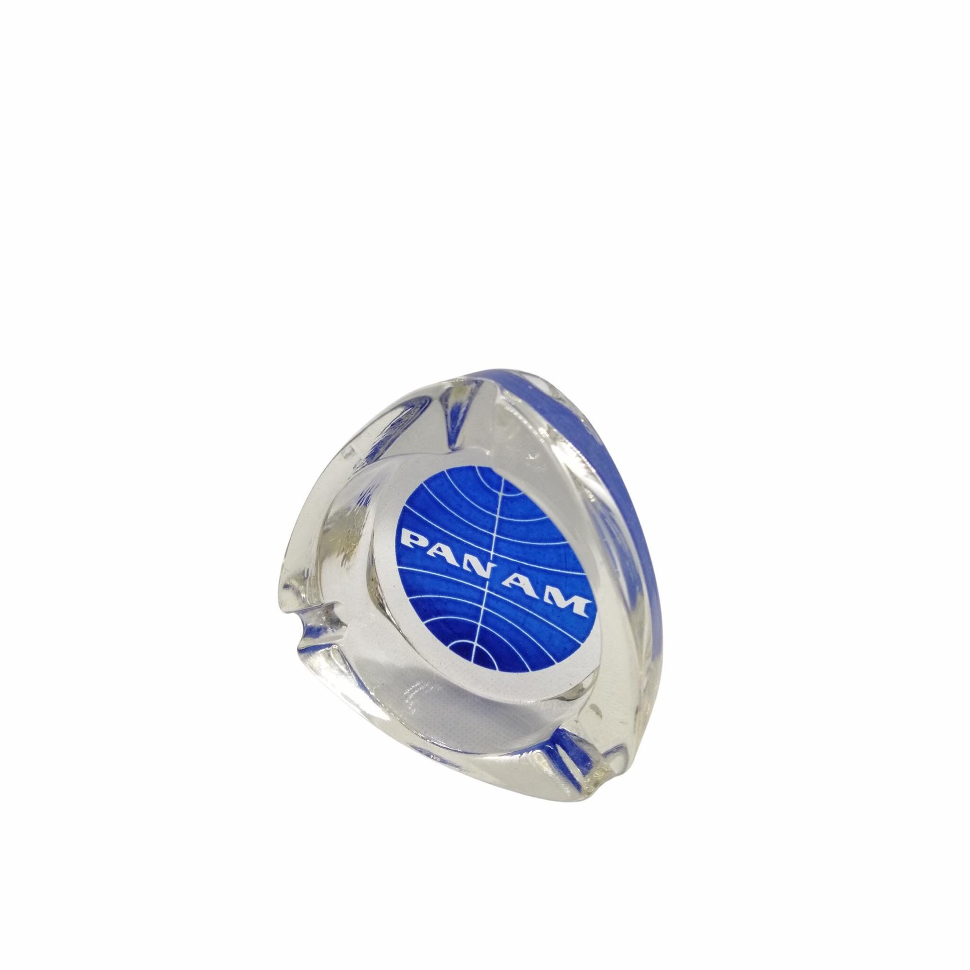 Original Iconic Pan Am Vintage Glass Ashtray - 1970s/1980s  Pan American Airlines