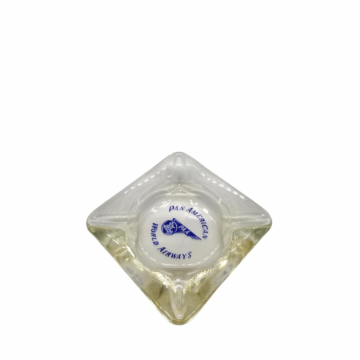 Original Iconic Pan Am Vintage Glass Ashtray - 1960s  Pan American Airlines