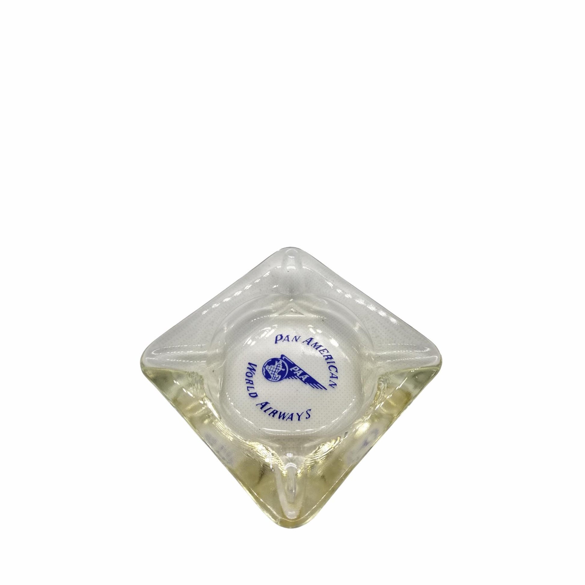 Original Iconic Pan Am Vintage Glass Ashtray - 1960s  Pan American Airlines