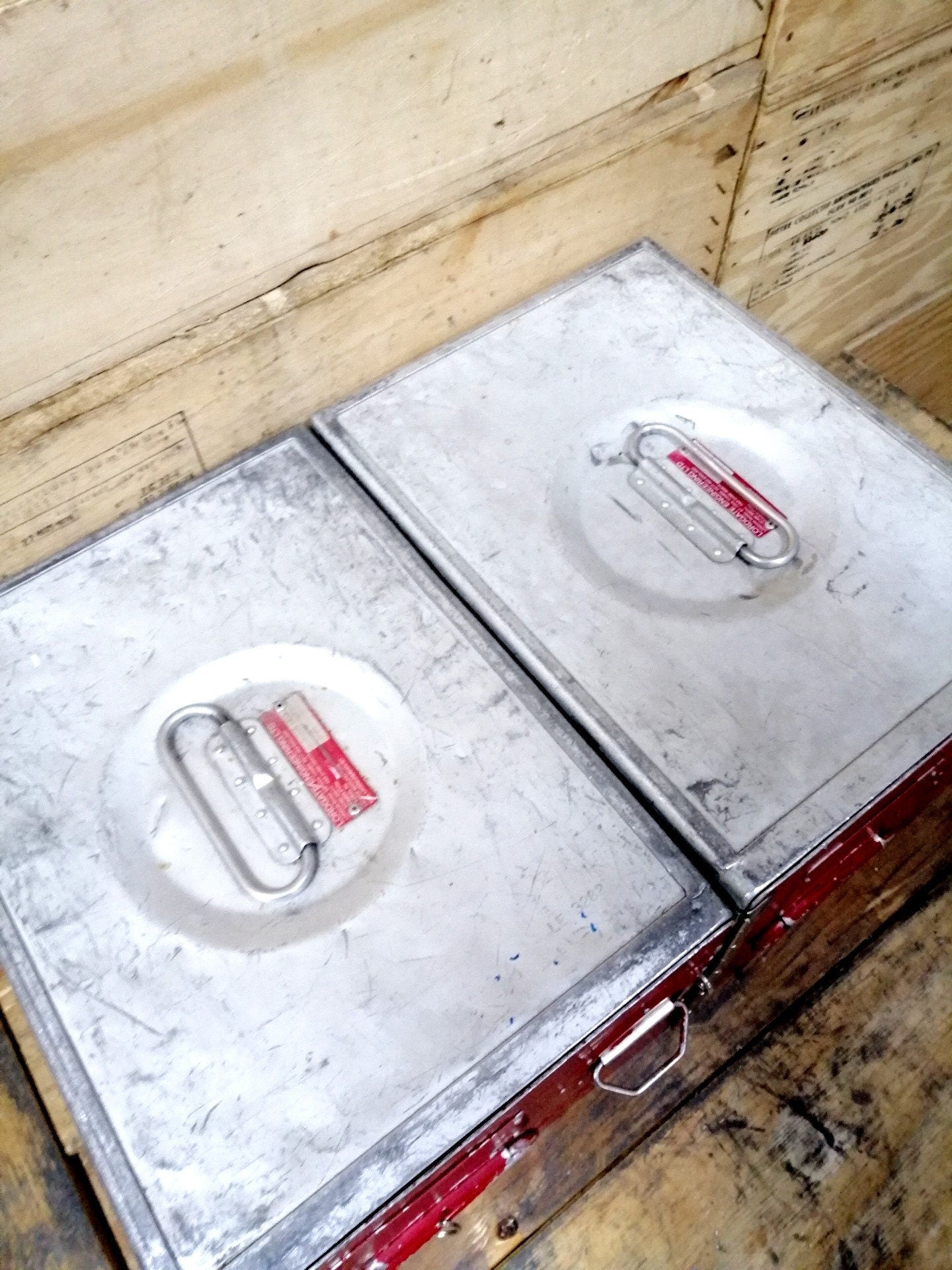 Lot of 2 GB Airways Original Vintage Airline Galley Boxes, Aircraft Storage Containers, Industrial Cabinet