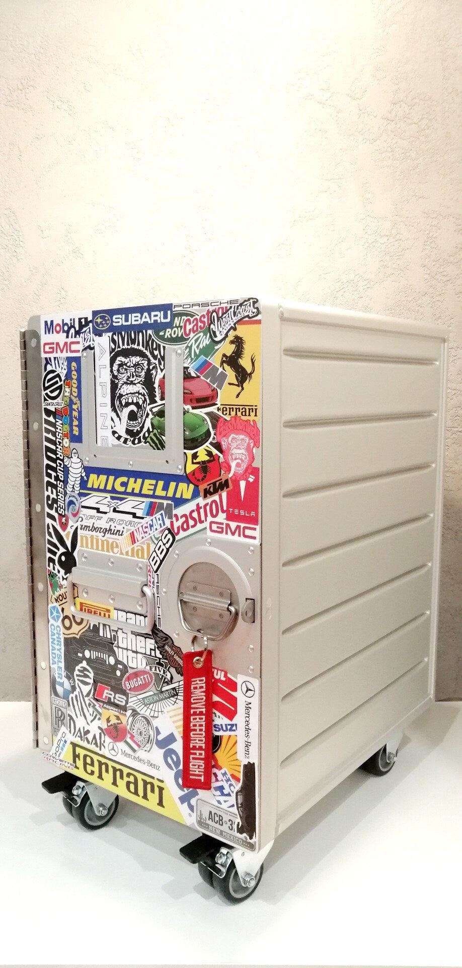 Brand New Airline Galley Container - Airplane Box - Automobilia Design - Nightstand, Industrial Cabinet, Side Table - 3 Drawers Included