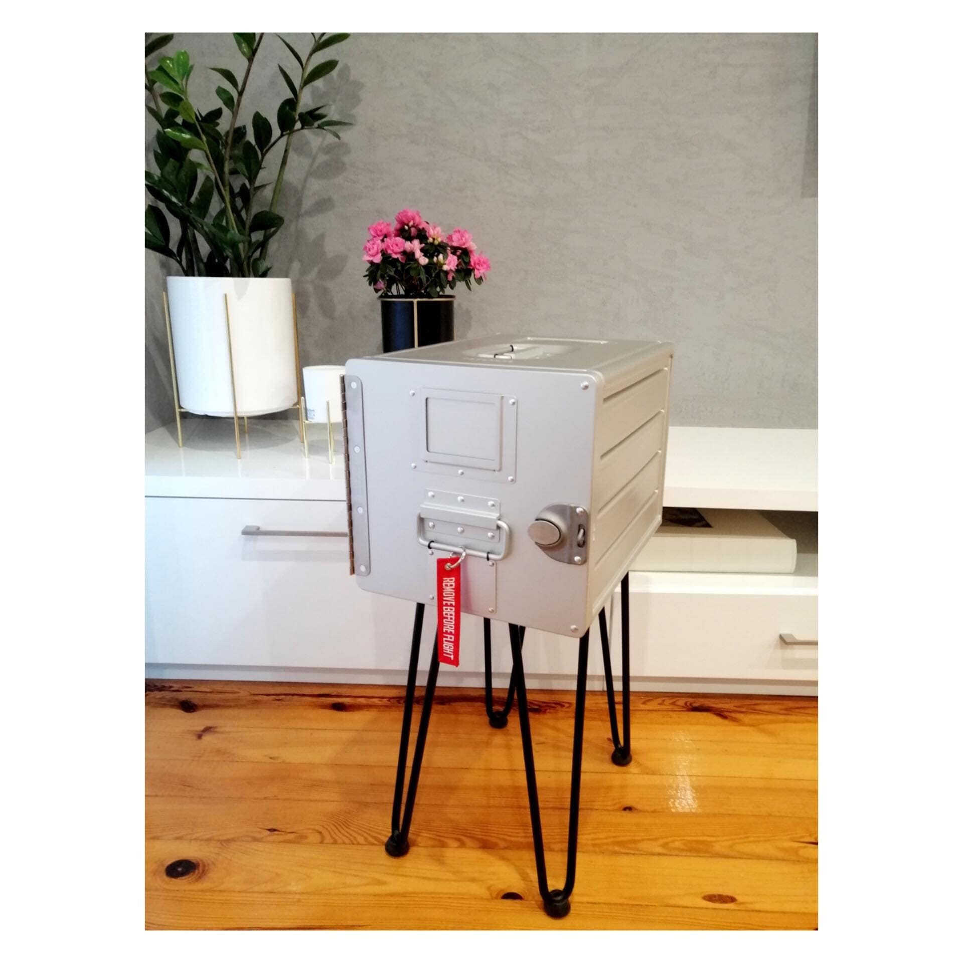 Brand New Airline Galley Box as Side Table, Storage Cabinet, Aviation Design