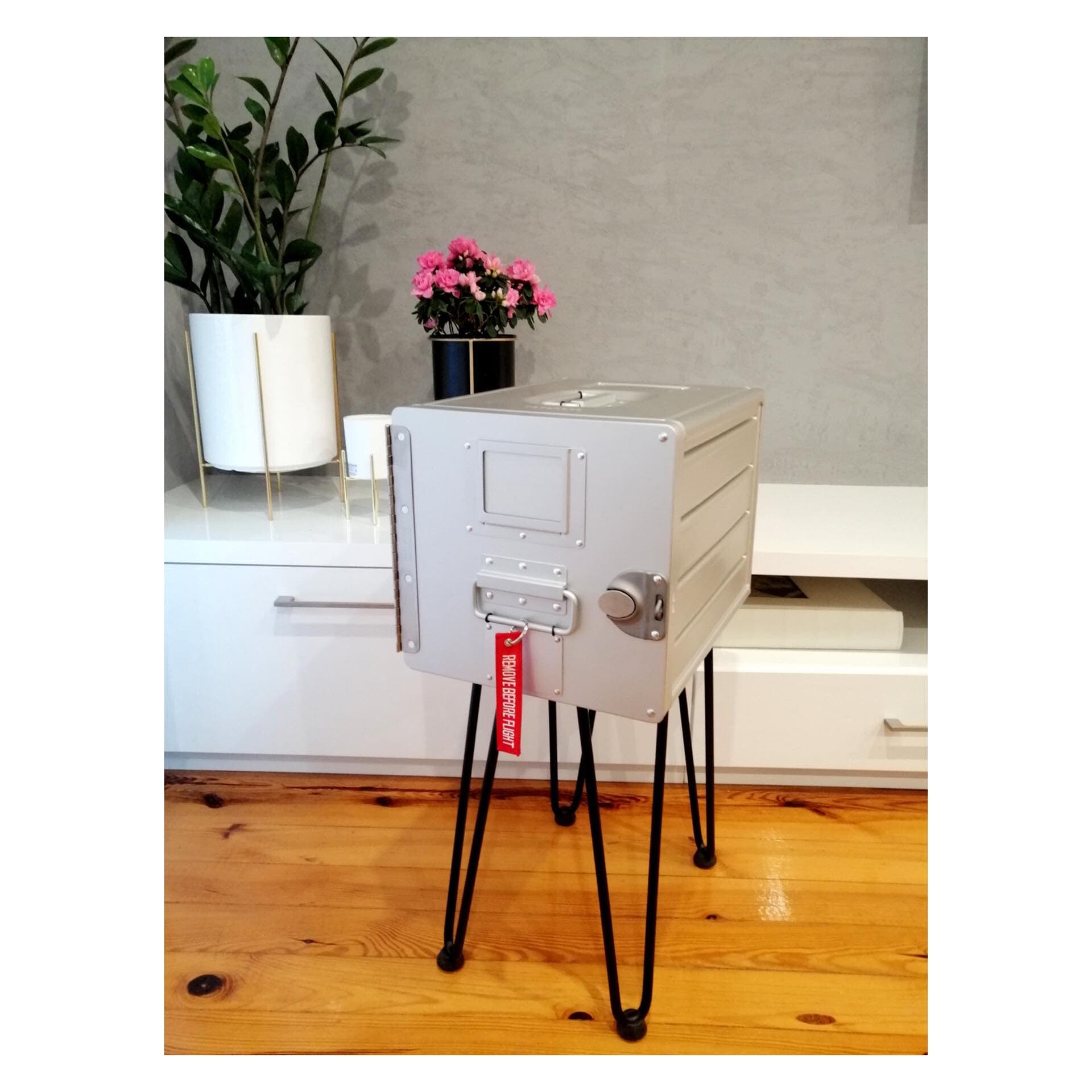 Brand New Airline Galley Box as Side Table, Storage Cabinet, Aviation Design