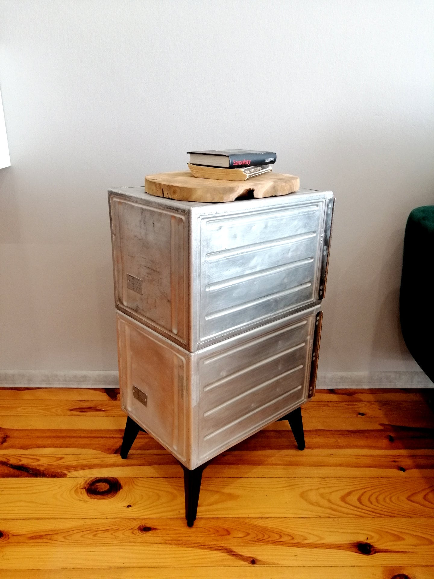 Aircraft Cabinet, Aviaton Storage Dresser Made of Original Airline Galley Boxes Iacobucci Italy, Handmade