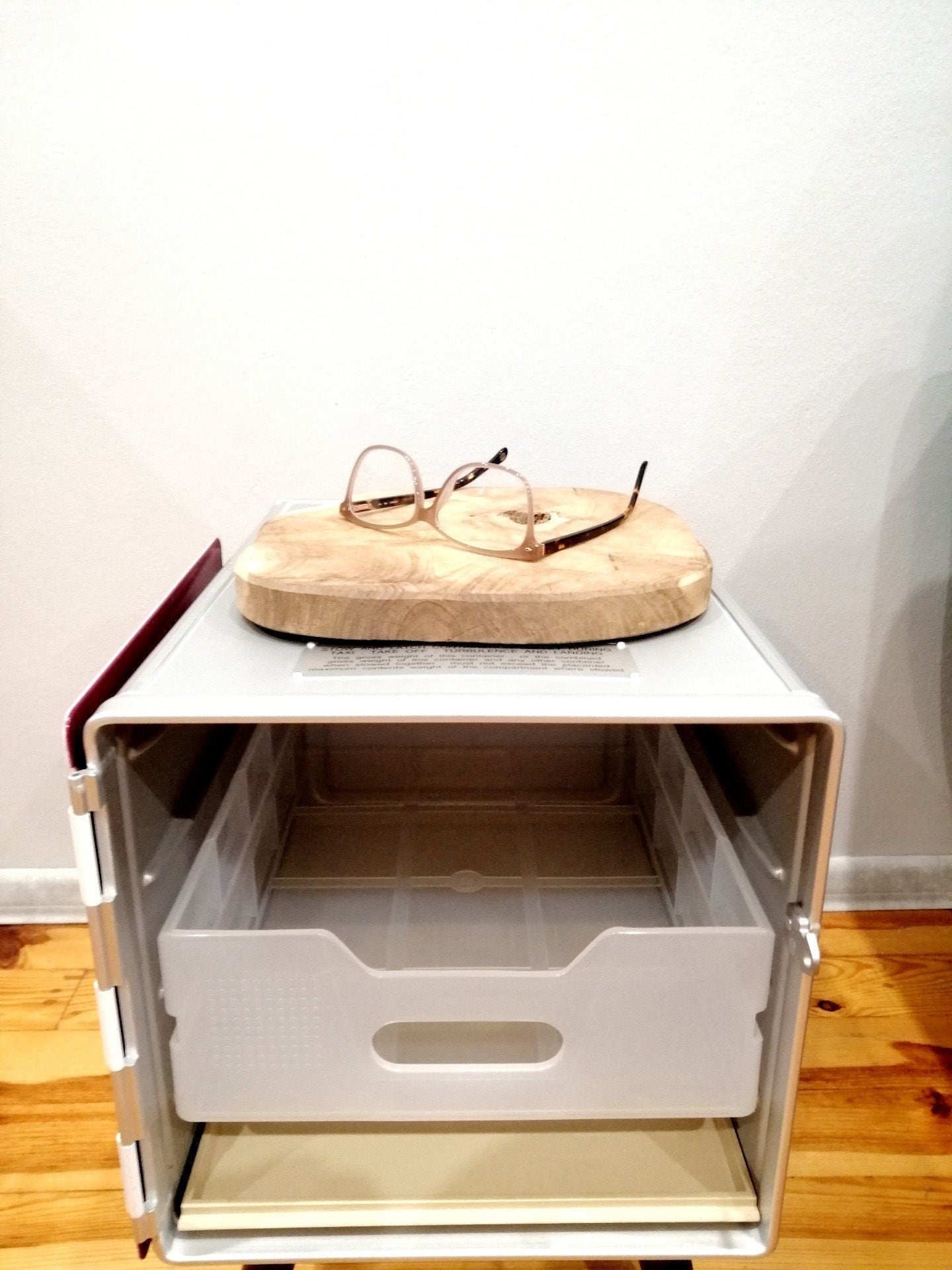 Brand New Air Italy Airline Galley Storage Box as Side Table, Storage Cabinet, Aviation Design