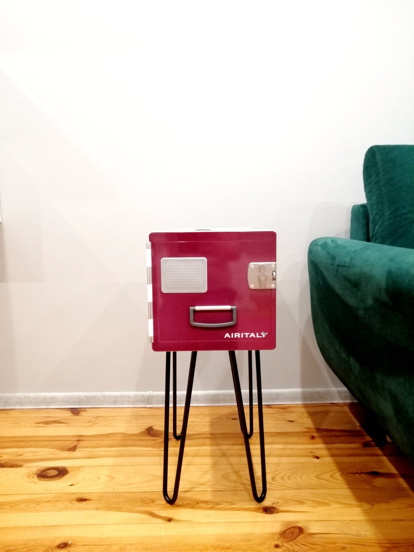 Brand New Air Italy Airline Galley Storage Box as Side Table, Storage Cabinet, Aviation Design