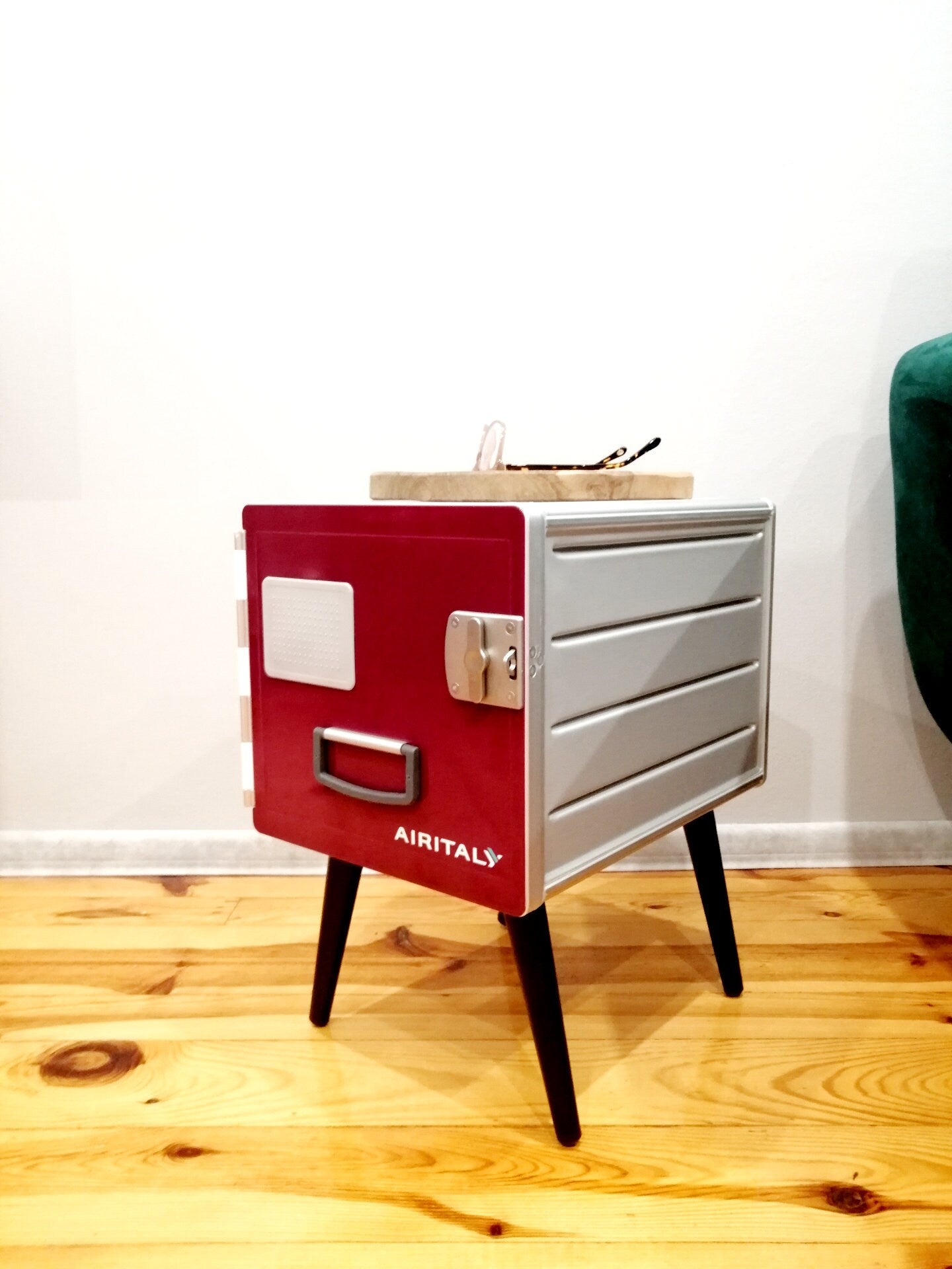 Brand New Air Italy Airline Galley Storage Box as Side Table, Storage Cabinet, Aviation Design