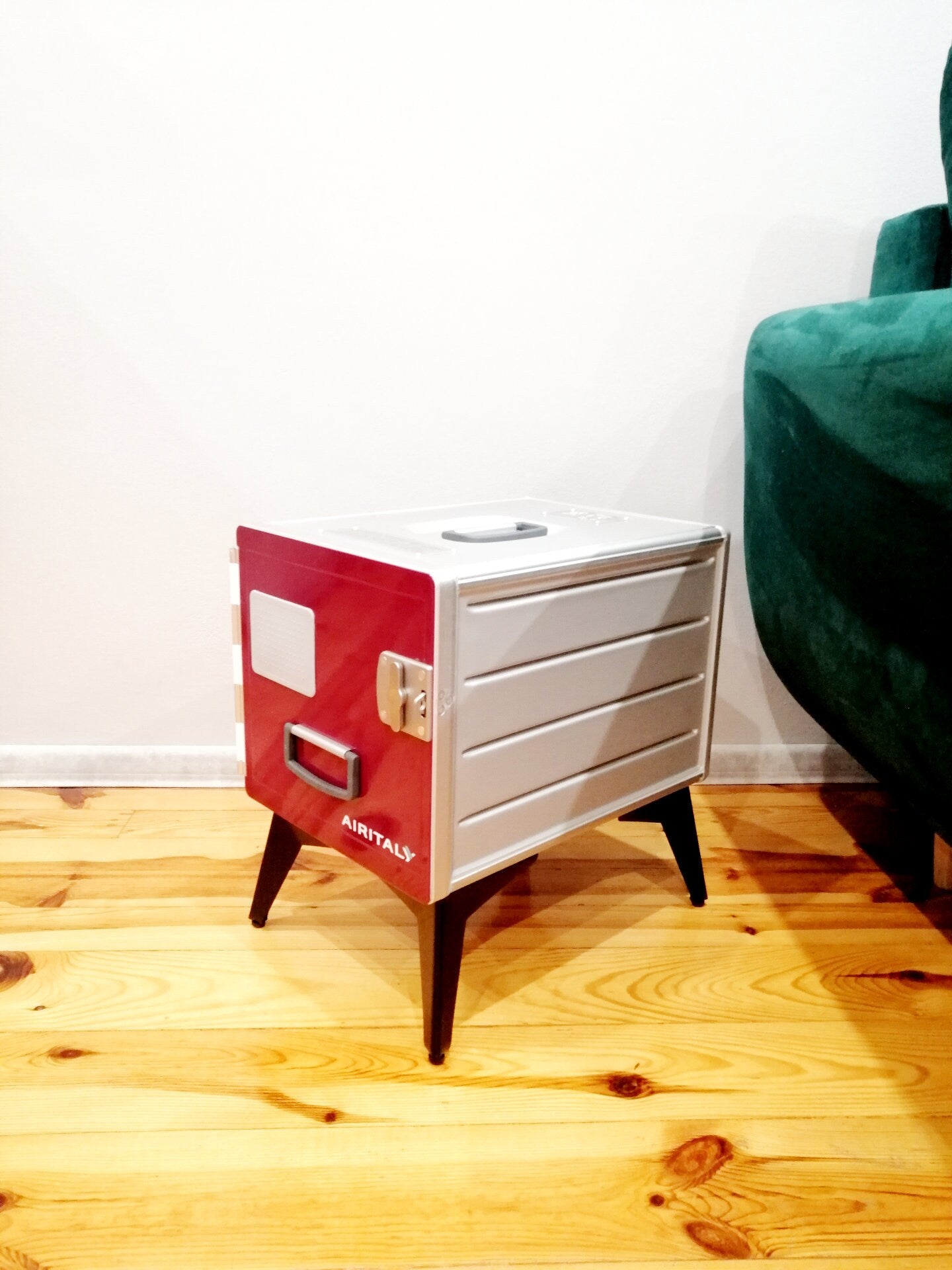 Brand New Air Italy Airline Galley Storage Box as Side Table, Storage Cabinet, Aviation Design