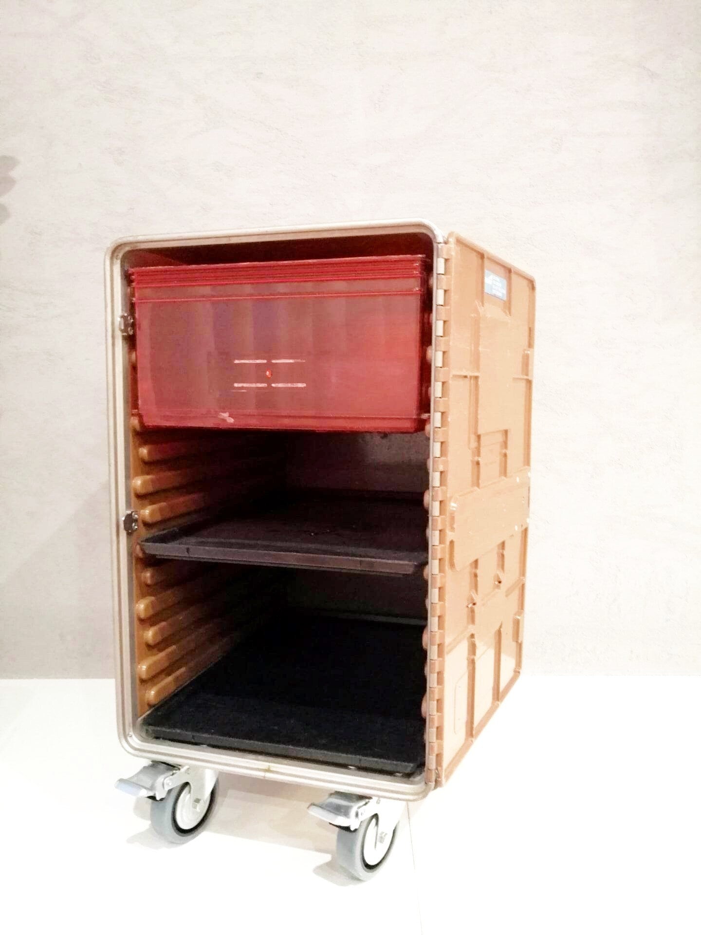 Large Swiss Air Galley Container - Nightstand, Industrial Cabinet, Side Table - Airplane Storage Unit - Aircraft Trolley