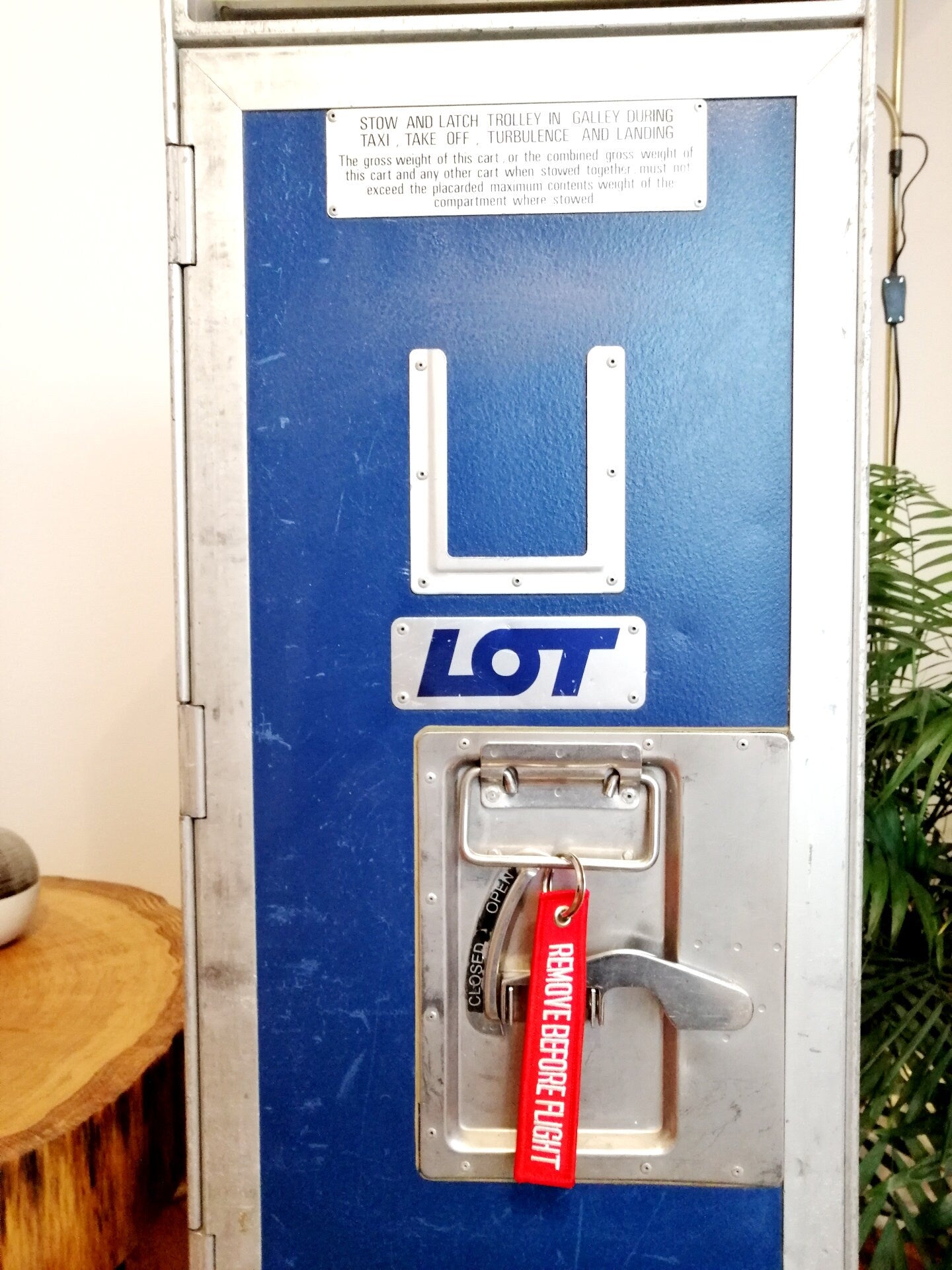 Original LOT Airline Galley Trolley in Great Shape - Airplane Galley Cart - LOT Polish Airlines - Home Bar