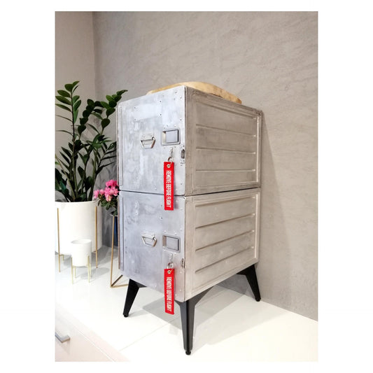 Aircraft Cabinet, Aviaton Storage Dresser Made of Original Airline Galley Boxes Iacobucci Italy, Handmade