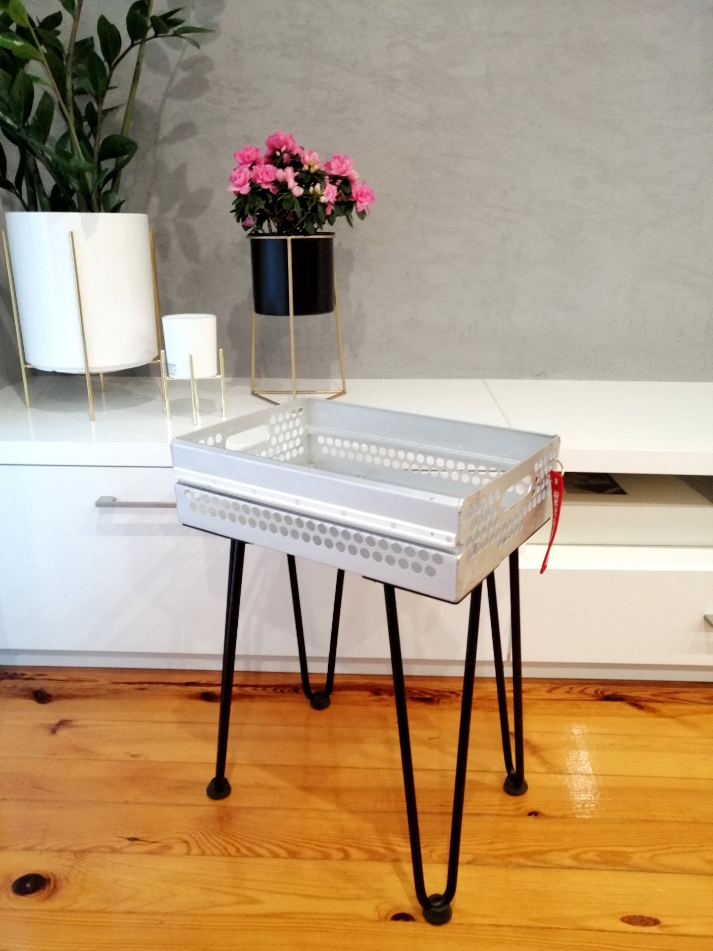 Aircraft Side Table, Aviation Storage Table Box Made of Original Airline Galley Drawer, Storage Container
