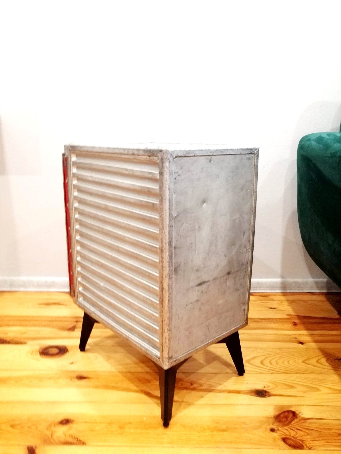 Aviation Cabinet, Transavia Airline Galley Storage Container as a Nightstand, Side Table, Storage Cabinet