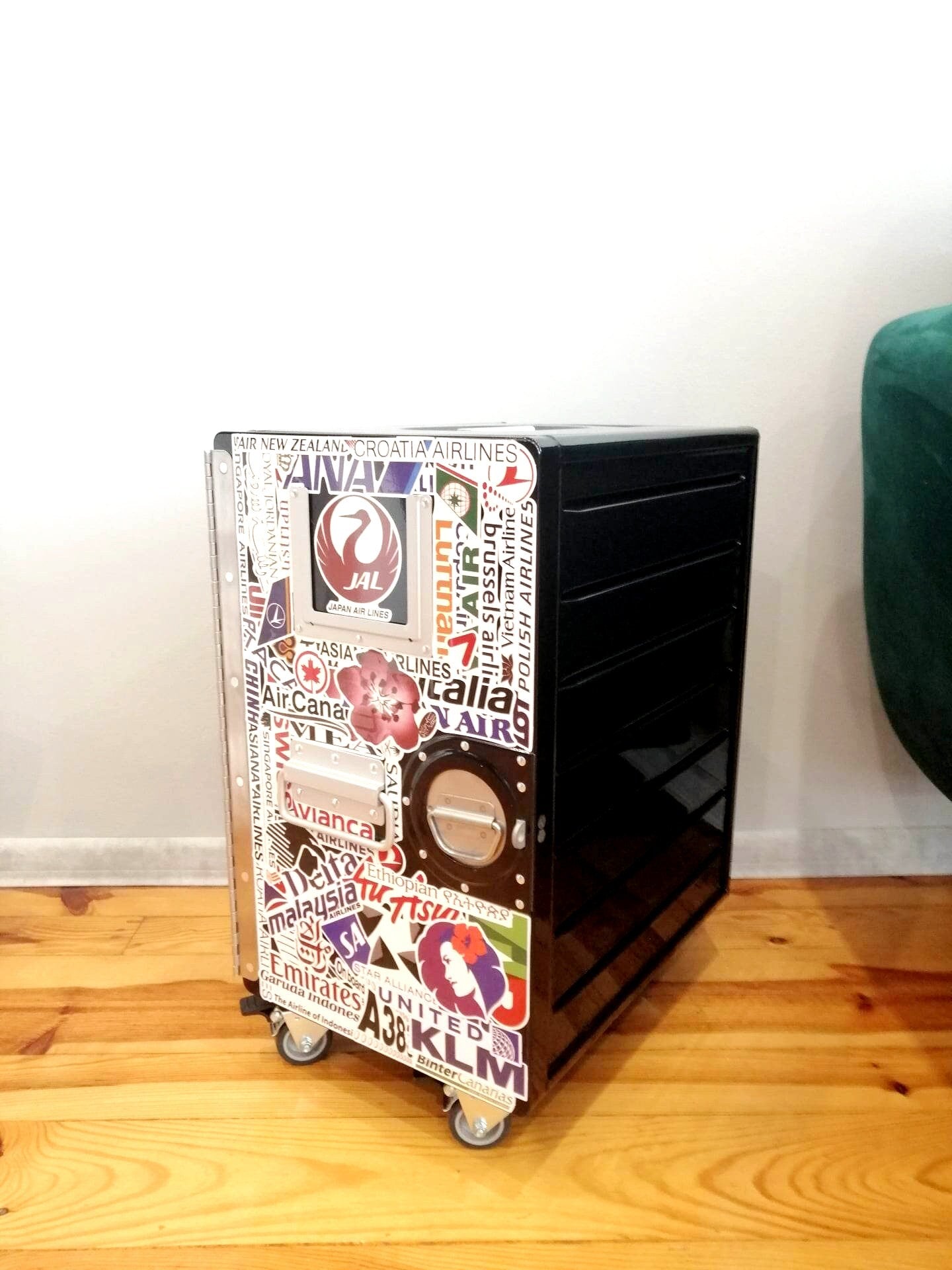 Brand New Airline Galley Container - Aviation Airlines Design - Nightstand, Industrial Cabinet, Side Table - 3 Drawers Included