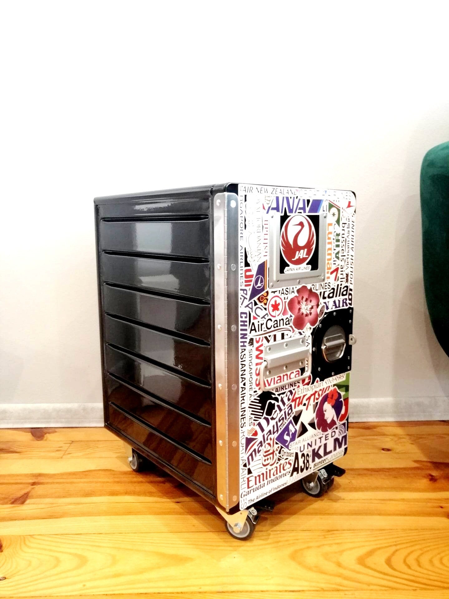 Brand New Airline Galley Container - Aviation Airlines Design - Nightstand, Industrial Cabinet, Side Table - 3 Drawers Included