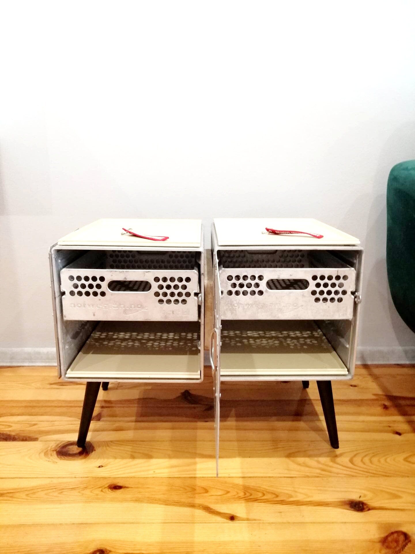 Unique Aircraft Table, Cabinet, Aviaton Storage Dresser Made of Original Airline Galley Boxes Monarch Airlines, Handmade