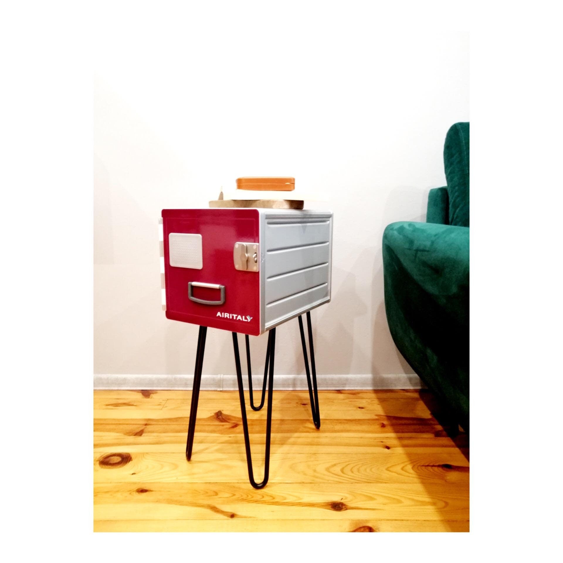 Brand New Air Italy Airline Galley Storage Box as Side Table, Storage Cabinet, Aviation Design