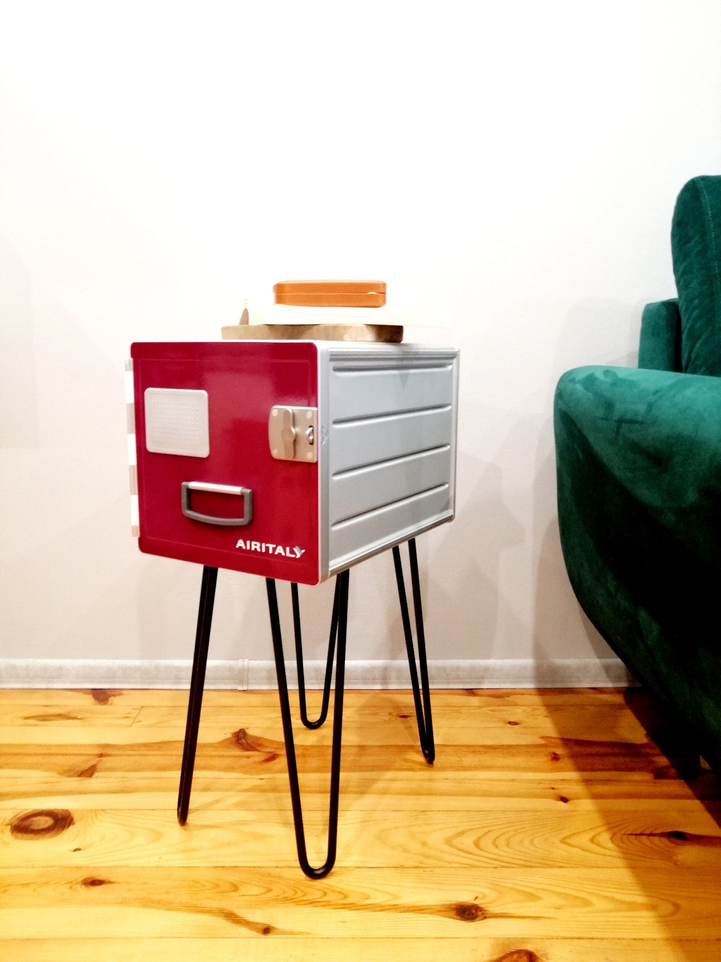 Brand New Air Italy Airline Galley Storage Box as Side Table, Storage Cabinet, Aviation Design