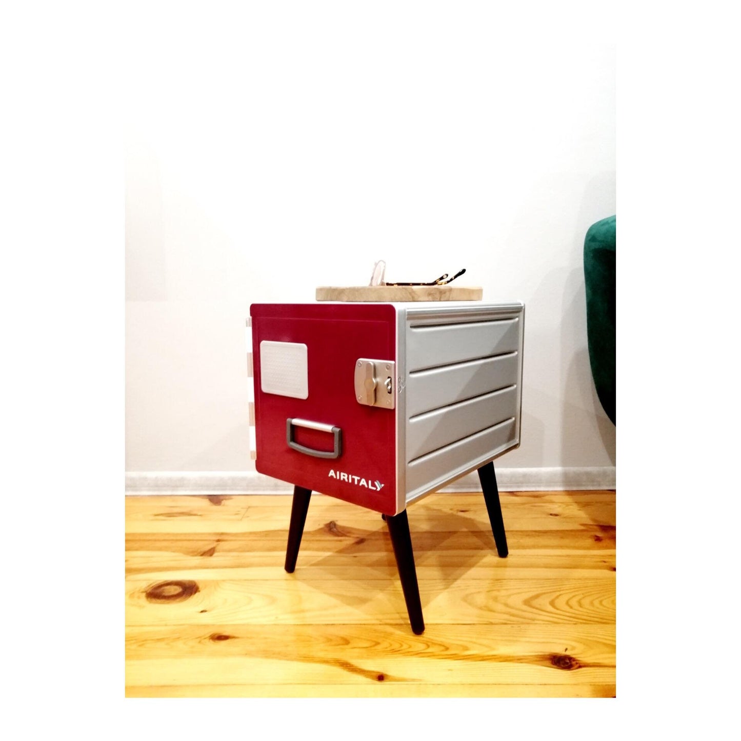 Brand New Air Italy Airline Galley Storage Box as Side Table, Storage Cabinet, Aviation Design