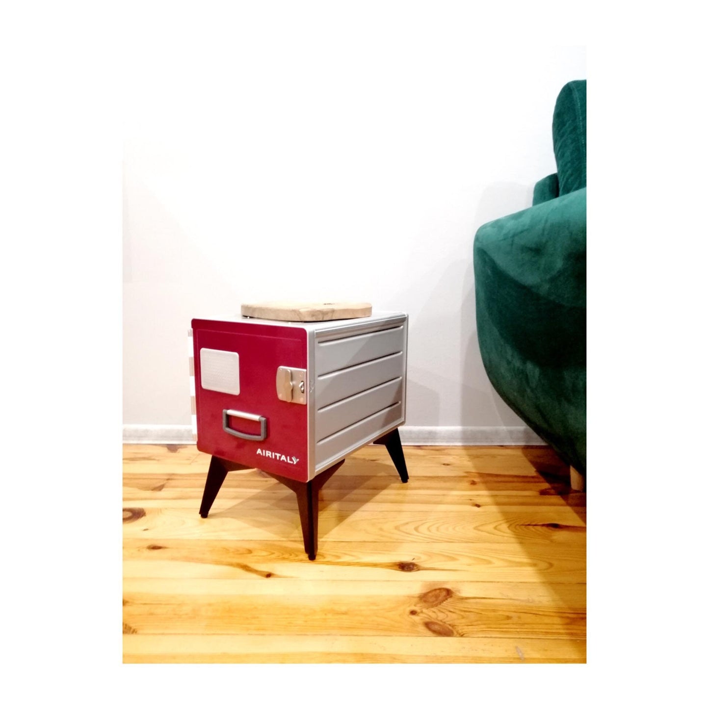 Brand New Air Italy Airline Galley Storage Box as Side Table, Storage Cabinet, Aviation Design