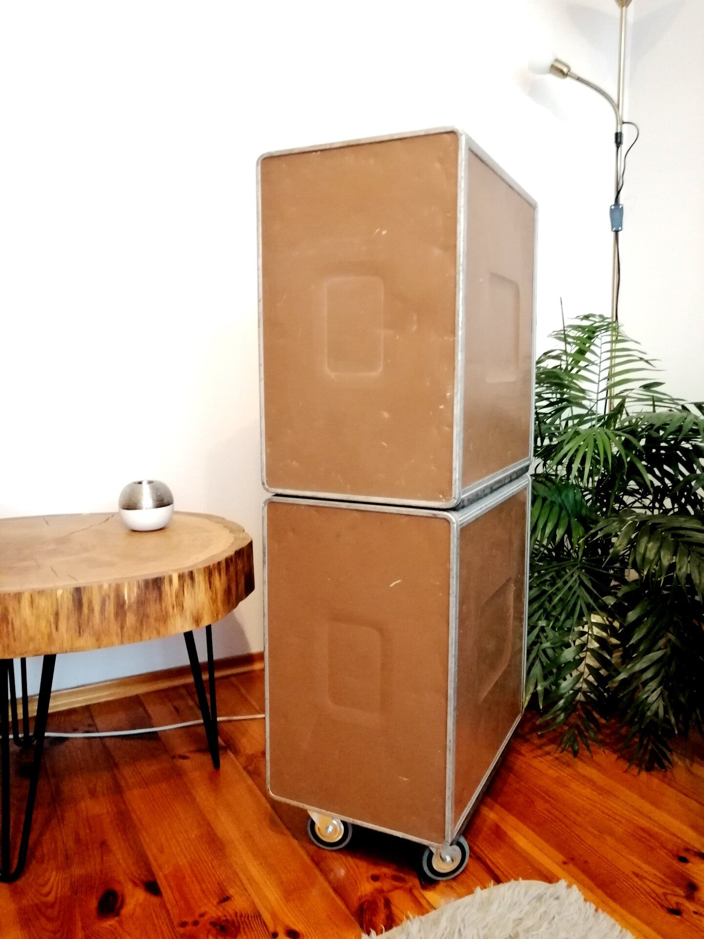 Swiss Air Trolley, Airline Cart - Made of Original Airline Galley Storage Boxes - Cabinet, Storage Unit, Bar