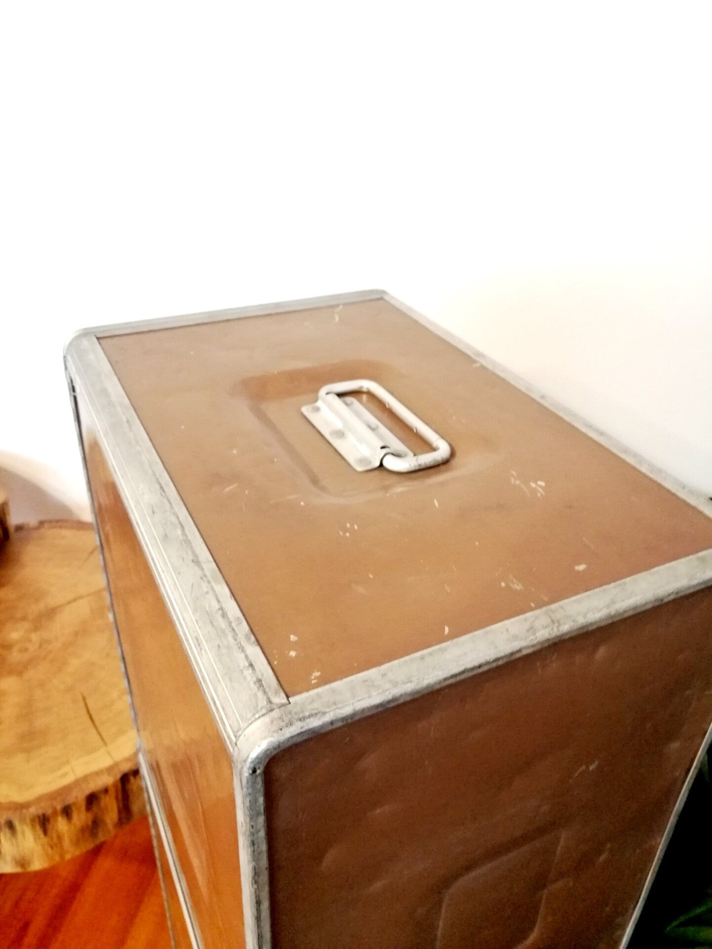 Swiss Air Trolley, Airline Cart - Made of Original Airline Galley Storage Boxes - Cabinet, Storage Unit, Bar