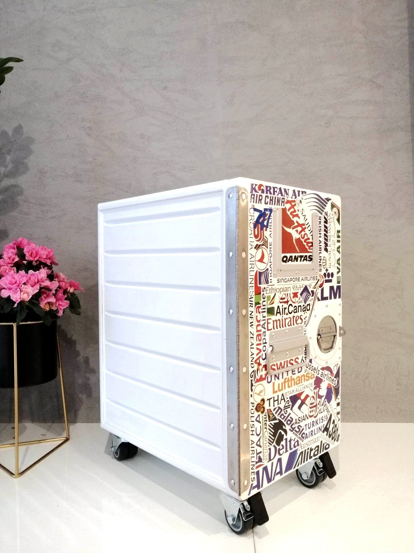Brand New Airline Galley Container - Aviation Airlines Design - Nightstand, Industrial Cabinet, Side Table - 3 Drawers Included